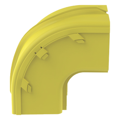 FROVRA6X4LYL - Bajada Vertical Exterior 90° / Canaleta 6x4 FiberRunner / Radio 2" (50.8 mm) / PC/ABS / Amarillo