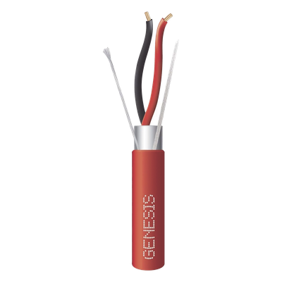 4612-1004/1000 - Cable FPLP / 2 x 14 AWG / Blindado / 305 m (1000 ft) / Plenum / Rojo / Detección de incendio y evacuación