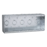 HUB-694 - Caja Multigang / 5 Gang / Profundidad 2.5 in / 19 Entradas 1/2"-3/4" / Capacidad 79.5 cu. in / Acero Galvanizado