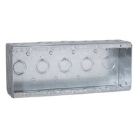 HUB-694 - Caja Multigang / 5 Gang / Profundidad 2.5 in / 19 Entradas 1/2"-3/4" / Capacidad 79.5 cu. in / Acero Galvanizado