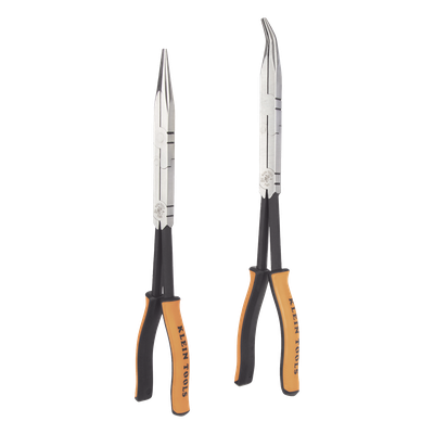 71402 - Juego de Pinzas de Punta Doblada y Aguja / 33 cm (13'') / Alcance Extendido / Acero Aleado Cementado