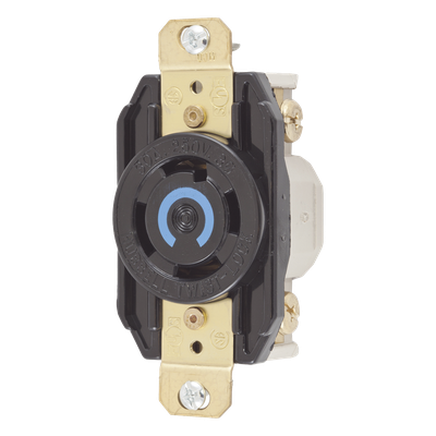 HUB-HBL-2720 - Receptáculo Industrial / 30 A / 250 V CA / 3 Polos 4 Hilos / Bloqueo Media Vuelta / NEMA L15-30R / IP20 / -40 °C a 75 °C