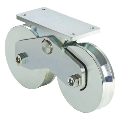 1151-5622-001 - 339V - Rueda Doble de 16 cm / Capacidad Para Puertas de hasta 1920 Kg / Canal Tipo V