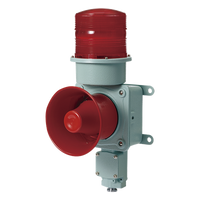 SDL-WS-24-R - Baliza LED con Sirena Electrónica / 120 dB / 24 VCD / IP66 / 5 Patrones de Sonido / Aluminio y Policarbonato