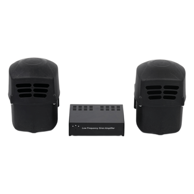 XLF-SS-100 - Sirena de Baja Frecuencia / Dual 8 ohms y 16 ohms / Amplificación 2 × 50 W / DC 12V/24V / 180-500 Hz