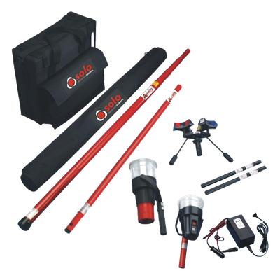 SOLO-851-KIT - Kit de Prueba para Detectores Térmicos y de Humo / Pértiga Telescópica 6 m (19.7 ft) / Probador Térmico Integrado / Diseño Universal / Copa Transparente / Baterías y Cargador Incluidos
