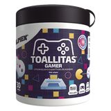 TOALLITAS-GAMER - Toallitas de Limpieza / Antiestáticas / Antibacteriales / 30 Unidades / Aroma Chicle