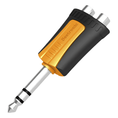 MP3-2RF - Adaptador de Audio Estéreo / Plug 1/4" (6.3 mm) a 2 x RCA Hembra / Carcasa Plástica / Precableado