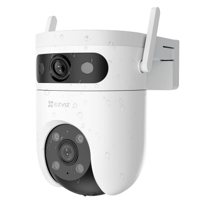 CSH9C/6MP/V2 - Cámara IP PT Dual-Lente / 6 Megapixel / Wi-Fi 6 / Visión Nocturna Color 40 m (131.2 ft) / IR 30 m (98.4 ft) / Detección IA Humano-Vehículo / Defensa Activa