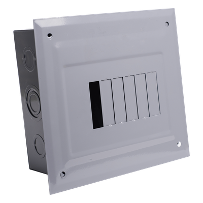 C2Q06E - Centro de Carga Empotrable / 06 Polos / 60 A / 1 Fase 3 Hilos / 120/240 V AC / 10 kA / 205x185x75 mm (8.1x7.3x3.0 in)
