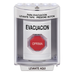SS2382EV-ES - Botón de Evacuación / Cubierta Policarbonato / Restablecimiento con Llave / Bocina Integrada / Interior-Exterior / -40 a 121 °C