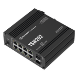 TSW202 - Switch Industrial Administrable L2 / 8 Puertos PoE+ 240W / 2 SFP / Profinet / -40°C a 75°C / IP30