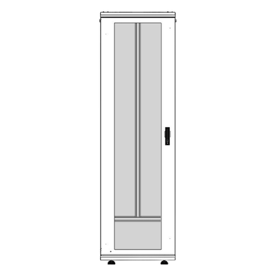 LES-60-60-42UGW - Gabinete Rack de Piso / 42 Unidades / 19 Pulgadas / Carga 1000 kg / Puerta Cristal Templado / Ventilación Superior
