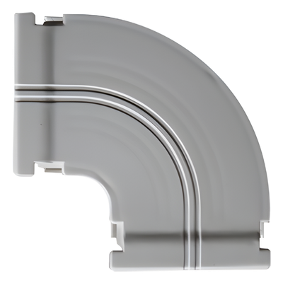 DX-18-240 - Curva Horizontal 90° / Canaleta DX10000 / ABS V0 / -20°C a +80°C / 0.025 kg/m / 3.28 ft Aplicaciones