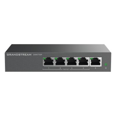 GWN7700P - Grandstream Networks GWN7700P dispositivo de redes No administrado Gigabit Ethernet (10/100/1000) Energía sobre Ethernet (PoE) Negro