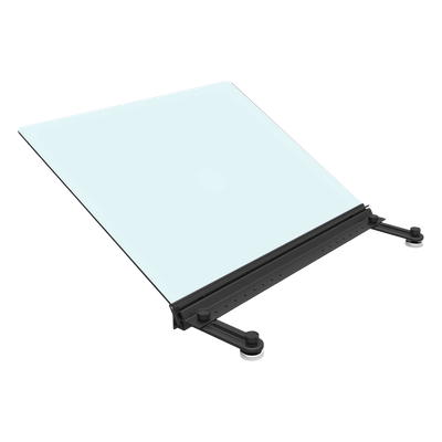 UACTB6A - Deflector Superior Angulado / 10.90 x 23.60 x 22.50 pulgadas / Policarbonato ABS / Montaje Magnético / Pasillo Frío/Caliente / Negro
