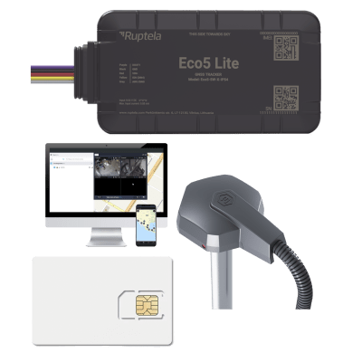 Ruptela Rastreador Vehicular y Monitoreo de Flota / BLE 5.0 y GNSS / LTE CAT1 y LTE-M