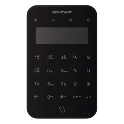 DS-PK1-LT-WB/BLACK - Teclado Inalámbrico / Pantalla LCD Táctil / Control de Relevadores / Cifrado AES-128 / 433 MHz / 2 Años Batería Standby