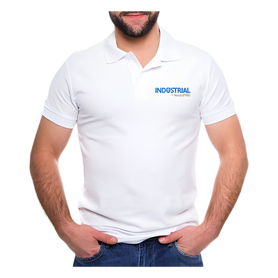 PLAAPWM - Playera Polo / Algodón 100% / Costuras Reforzadas / Blanco / Talla Mediana