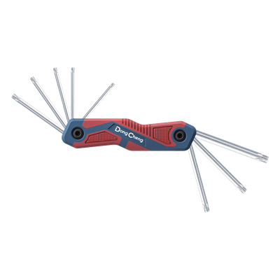 D093103 - Juego de Llaves Hexagonales Torx® / 8 Piezas / Acero Cr-V / Diseño Navaja Compacto / T9 a T40