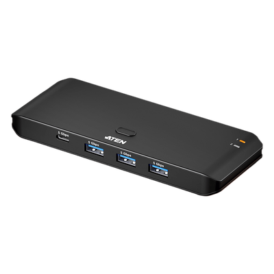 US5324 - Switch Compartido USB 3.2 Gen 1 2x4 | Tipo de Host A+C | 5 Gbps | Botón Integrado | Selector Remoto | Diseño Compacto | InstaSync