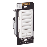 RRDHN5BRLWH - Botonera Híbrida Inalámbrica / 5 Botones Programables / Atenuador Integrado 450 W / RF 431-437 MHz / Instalación 2 Hilos o con Neutro