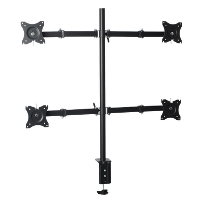 EPS710ED4 - Soporte de Escritorio Articulado / 4 Monitores 13 a 27" / Carga 15 kg (33 lbs) por Pantalla / VESA 75x75 y 100x100 / Acero / Giro ±30°