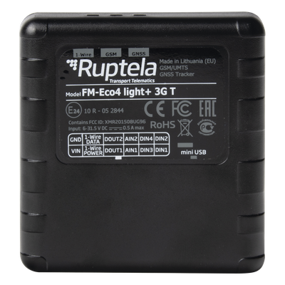 ECO4LIGHT3GT - Localizador Vehicular 3G / Sensores de combustible / RFID / Conducción eficiente / Sensor de temperatura / Deteccion de  Jammer