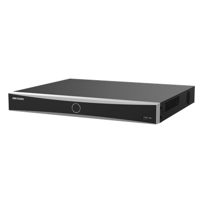 DS-7616NXI-K2/16P/VPRO - NVR IP / 16 Canales / 16 Puertos PoE+ / 12 Megapixel (4K) / Reconocimiento Facial 50,000 Rostros / 2 Bahías HDD 16 TB / HDMI 4K / Alarmas I/O