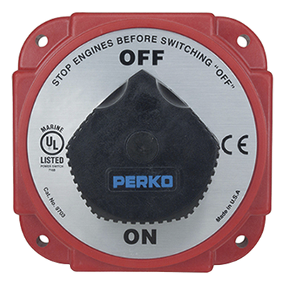 9703DP - Interruptor de Desconexión de Batería / 480 A Continuos / 1200 A Intermitentes / 6-32 VDC / Terminales 1/2 Pulgada / Montaje Marino