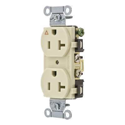 HUB-IG5352I - Contacto Dúplex Grado Comercial / 20 A 125 V / 2 Polos 3 Hilos / NEMA 5-20R / Interior Seco / -40 °C a 75 °C