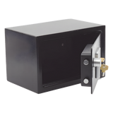 84835 - Caja Fuerte Electrónica Compacta / Teclado 3-8 Dígitos / Cerrojos 17 mm / Acero Calibre #9 y #16 / Bloqueo por Intentos Fallidos
