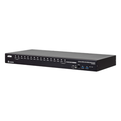 CS18216 - Switch KVM / 16 Puertos HDMI / 4K UHD 60Hz / USB 3.0 / Conexión en Cascada / Rack 1U