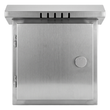XGAMPOLE6MACC - Gabinete para Exteriores de Acero Inoxidable SUS201 / Cilindrico con Techo Inclinado / Ø305 x 195 x 315 mm (12.0 x 7.7 x 12.4 in) / Cerradura con Llave de Seguridad / Compatible con Postes XGAPOLE