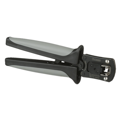 MPT5-8AS - Pinzas Ponchadoras / RJ45 / Cat5e Cat6 Cat6A / 193x19.8x63.5 mm / 7.6x0.8x2.5 in / Negro