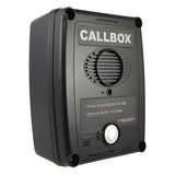 RQX-417-B - Callbox Inalámbrico UHF / 450-470 MHz / Gabinete de Policarbonato Resistente / PTT Antivandálico / Grabación de Mensajes / Uso en Exteriores