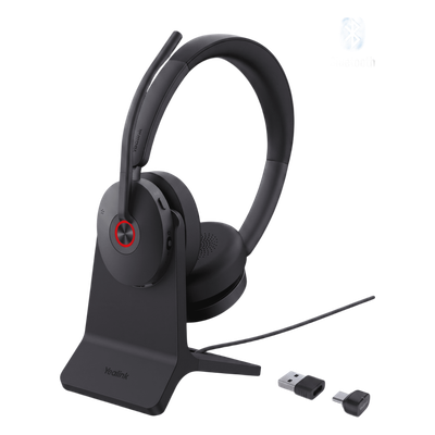 BH74-WITH-STAND-UC-USB-C/A - Diadema Inalámbrica / Cancelación de Ruido ANC Híbrida / Bluetooth 5.3 / Alcance 50 m (164 ft) / Autonomía 65 h / Compatibilidad UC Multiplataforma