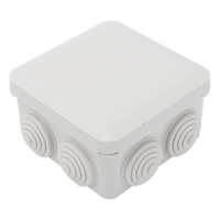 PST-0808-ER - Caja de Derivación Estanca / 7 Glándulas de Goma / IP55 / 89 x 89 x 50 mm / -40 a 120°C / Protección EMI