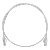 MC6-03-0228 - Patch Cord Modular Cat6 UTP / CM/LS0H / 0.91 m (3 ft) / 28AWG Diámetro Reducido / Blanco