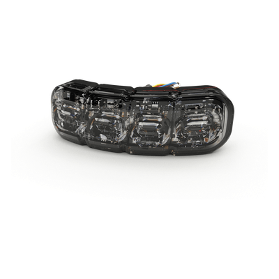 CD3793RB - Luz Perimetral Flexible / 8 LED Rojo/Azul / Montaje Curvo 72° / 12-24 V DC / Cubierta de Silicona Transparente