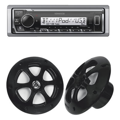 KE/1613MRB - Kit de estéreo con Bluetooth KMR-M332BT | más Par de bocinas KFC-1613MRB