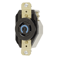 HUB-HBL-2320 - Receptáculo Industrial / Media Vuelta NEMA L6-20R / 20A 250V / 2 Polos 3 Hilos / Nylon Resistente / -40°C a 75°C