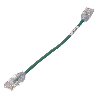 UTP28SP8INGR - Cable de Parcheo Cat6 UTP / 28AWG Diámetro Reducido / 3.8 mm / 20.2 cm (0.66 ft) / Verde / LSZH-CM