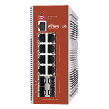 WI-PCMS312GF-BT-I - Switch PoE Industrial L2+ / 8 Puertos 100/1000 Mbps / 4 SFP Gigabit / 460 W / Cloud-Web-CLI / ERPS / -40 a 75 °C