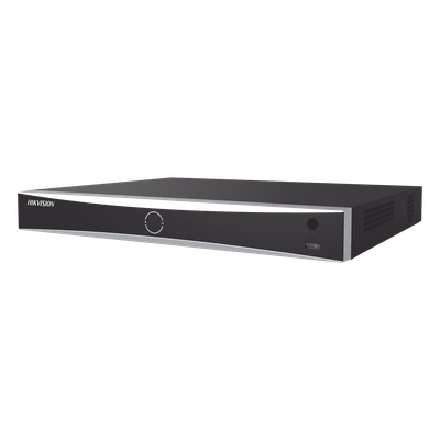 DS-7616NXI-K2/16P - NVR 12 Megapixel (4K) / 16 Canales IP / 16 Puertos PoE+ / Reconocimiento Facial / AcuSense (Evita Falsas Alarmas) / 2 Bahías de Disco Duro / Switch PoE 300 mts / HDMI en 4K / Alarmas I/O / 300 Metros PoE Modo Extendido