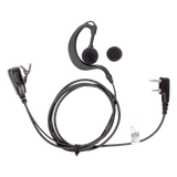 TXEHK - Micrófono-Audífono Profesional / Gancho Ajustable Tipo G / PTT de Solapa / Compatible Kenwood y TXPRO / Cable Kevlar Reforzado