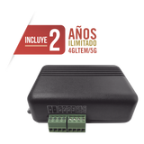 MQ03-LTE-M - Controlador 4G LTE / 4 Entradas Digitales / 2 Salidas 300 mA / 2 Años Datos Ilimitados / 100 Usuarios / Activación Remota / Notificaciones Push y Email