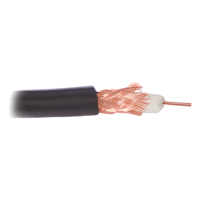RG-59U-SYS-COB/1000 - Cable Coaxial CCTV / 305 m (1000 ft) / Cobre Sólido / Blindaje 80% / Retardante a la Llama y UV / Intemperie