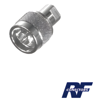 RFE-6107 - Adaptador en Línea / FME Macho a N Macho / Cuerpo Bronce Niquelado / Contacto Oro / Aislante Teflón