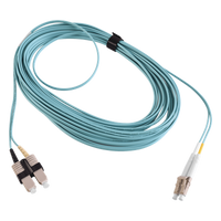 FJ2-LCSC5L-10AQ - Jumper de Fibra Óptica / Multimodo 50/125 OM3 / LC-SC Duplex / OFNR / Aqua / 10 m (32.81 ft)